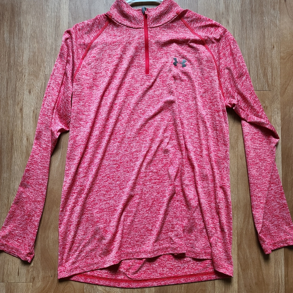 Red Heather Under Armor Quarter Zip